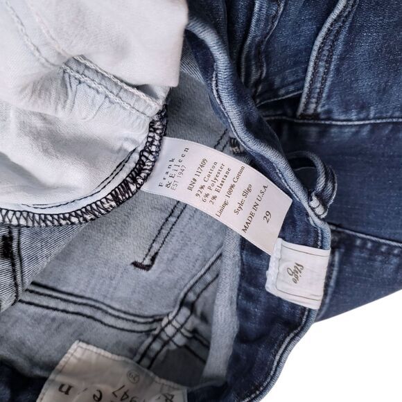 Frank & Eileen Sligo Skinny Jeans Womens 29 Italian Power Denim Ankle Raw Hem - Picture 4 of 11